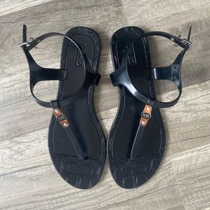 Black Coach sandals